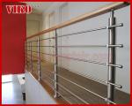 Steel Cable Stair VK70SC Aluminum Baluster Treed BeechGlass Handrail 304
