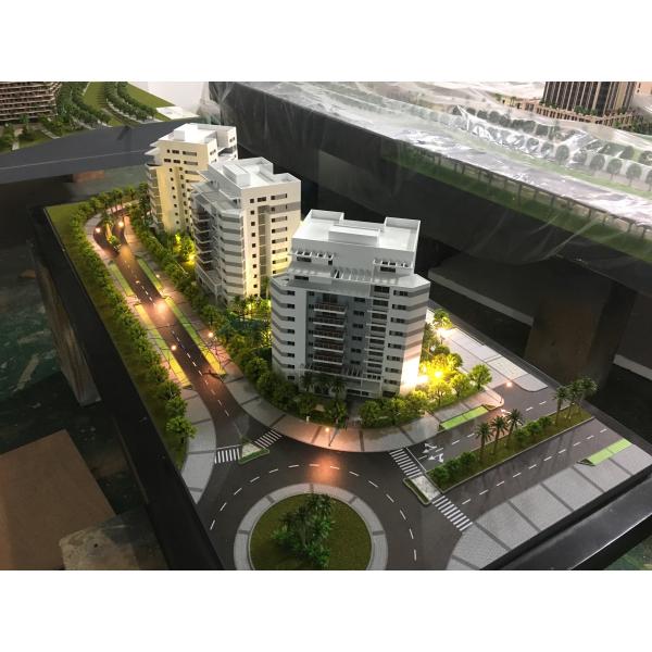 Mini Acrylic Architecture Model American Apartment Style Laser Cut Technic