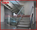Double Steel Plate Staircase VK28S ，Wooden ，Beech Tread , Carbon Steel Stringer,