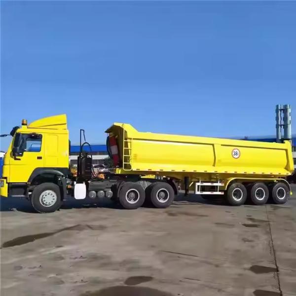 CIMC 3 Axles 60 Ton Hydraulic Dumper Semi Truck Transport Sand Stone Cargo