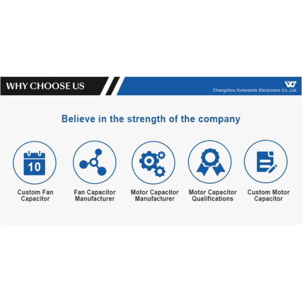 CBB61 450V 1.0UF Air Conditioner Fan Capacitor Blue RoHs B-Class S3 Film Capacitor