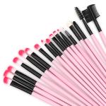 24Pcs Pink Handle Cosmetic Makeup Brush Set