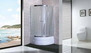 Wholesale 1000×1000×2000mm Bathroom Glass Shower Enclosure Silver Aluminum Frame from china suppliers