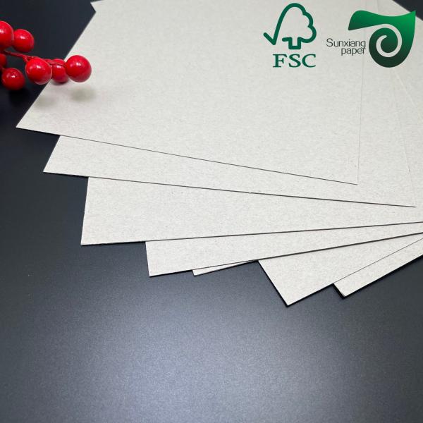 FSC Certified 3mm 4mm Grey Book Binding Board For Calendar Stands 575mm 770mm High Stiffness