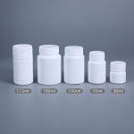 Hot Stamping HDPE Empty Plastic Bottle With Logo For Powder Solid Capsule