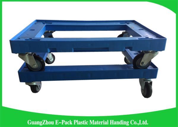 Collapsible Heavy Duty Dolly , Moving Equipment Dolly Plastic Frame With PU