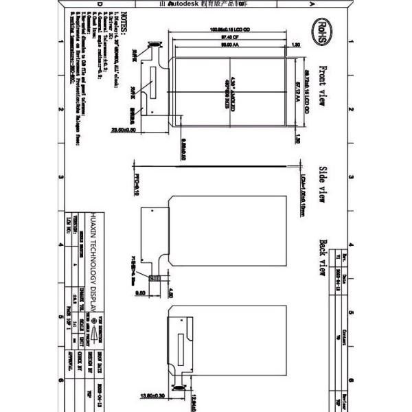 4.3 Inch Rgb Oled Display Arduino 480x800 MIPI Interface For Industrial Screens