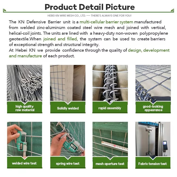 Explosion Proof Sand Retaining Wall Defensive Barrier Security Fence