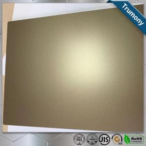 Wholesale Golden Scrub Aluminum Flat Plate Based On PE Layer Decoration Building from china suppliers