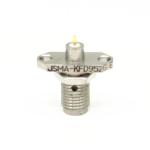 Passivated SUS SMA RF Connector Straight 2 Holes Flange Mount Female Connector
