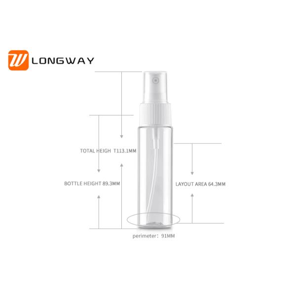 Plastic PET 30ml square shoulder spray bottle for cosmetic packaging