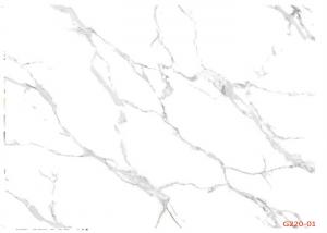 Wholesale Custom White Marble Look PVC Film For Interior Surface Decoration Waterproof from china suppliers