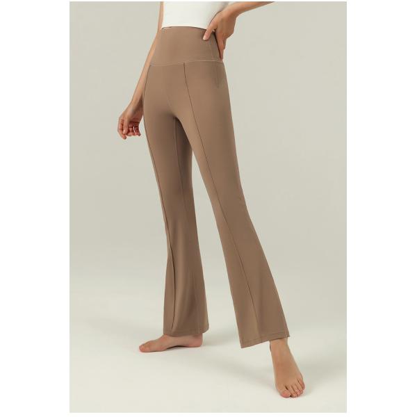 coffee Flared Yoga Pants Women Summer Hip Lifting Nude Casual Leggings