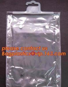 Wholesale Hooking Plastic Bag For Clothing Clear PVC Pouch With Slide or Self Sealing Zipper,bag for swimwear pvc bag with hook fo from china suppliers