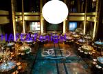 Interior Exhibition Hall Inflatable Moon Balloon Lights LED Theater Hanging 600W