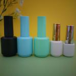 Oem 10ml 15ml Mini Nail Polish Bottles Cosmetics Glass Uv Gel With Brush In