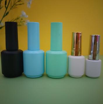 Oem 10ml 15ml Mini Nail Polish Bottles Cosmetics Glass Uv Gel With Brush In