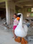 customize size fiberglass animal statue swan model as decoration statue in