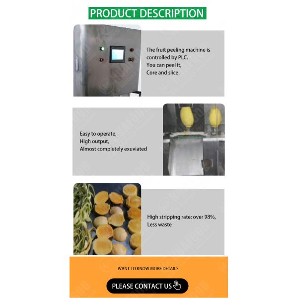 Automatic pineapple mango peeling machine cheaper price kiwi fruit apple cutting peeler machine