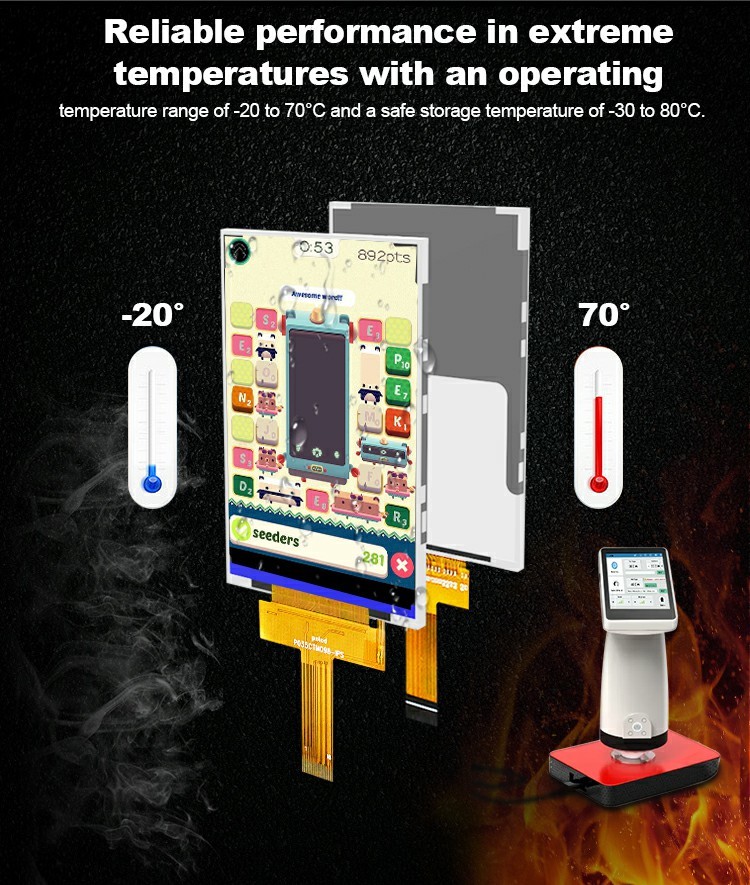 Polcd OEM ODM 2.8 Inch 240*320 IPS TFT LCD Screen Module with High Visibility Display