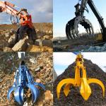 Pc360 Cat300 Zx220 Hydraulic Rock Grab , 360 Degree Swivel Excavator Rotating