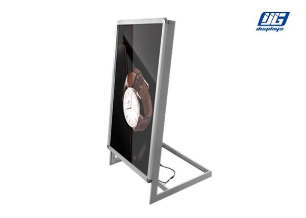 L Shape Single Side A2 Poster Display Stands , SMD 2835 LED Backlit Picture