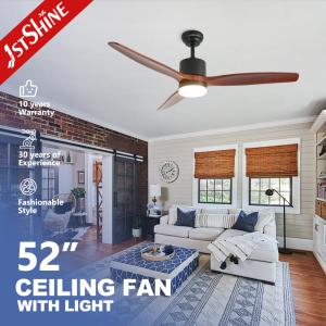 Wholesale Solid Wood Ceiling Fan With Light 3 Blades Ac Reversible Motor Quite Led Fan Light from china suppliers