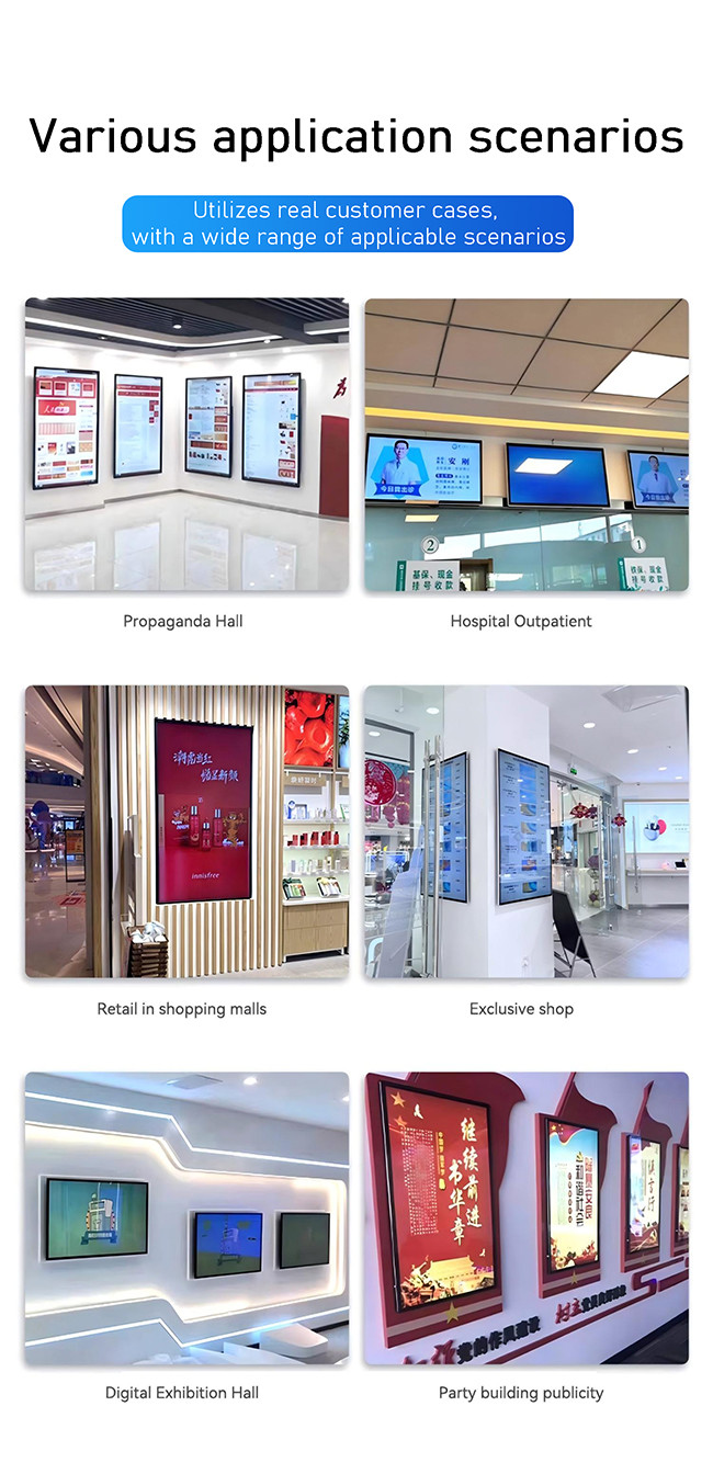 Indoor Advertising Player Signage with Customizable Aluminum Alloy Frame and Advanced Android Operating System