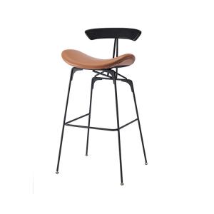Wholesale Tall Modern Leather Industrial Bar Stools Metal With Wood Backs from china suppliers