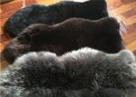 Real Sheepskin Rug Natural Long Black Wool Merino Lamb Fur Flooring Cover