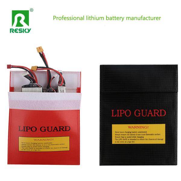 Red Black Silver Fireproof Waterproof RC Lithium Battery Pack Safe Charging Storage Bag