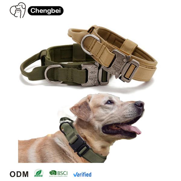 Personalized Custom Luxury Designer Nylon Metal Heavy Duty Training Pet Rope