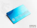 Colored Metal Business Cards Printing , Square Custom Aluminum Business Card