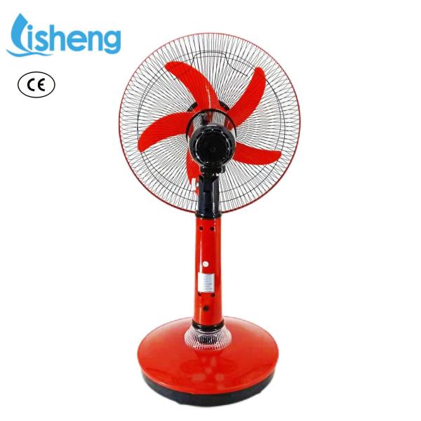 Household 16 Inch Adjustable Floor Fan Rechargeable With Solar Panel