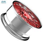 Brushed Red Three Piece Forged Wheels ET45 3 Piece Chrome Wheels
