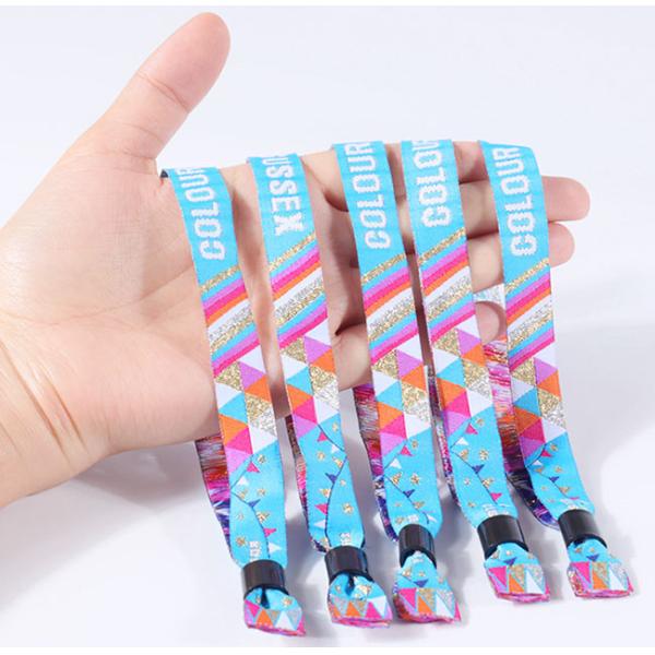 Fabric Woven Wrist Bands Logo Customized Event Bracelets for Promotion