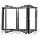 Louver Curtain Double Tempered Aluminum Bi Fold Window For Housing Workshop