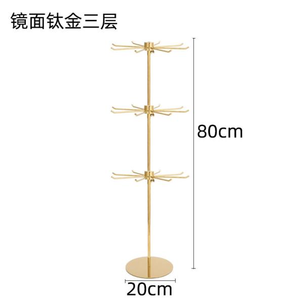 Stainless Steel 360 Rotating Metal Stand Necklaces Jewelry Display Stands