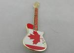 Personalized Guitar Lapel Pins, Zinc Alloy Metal Hard Enamel Pin with Butterfly