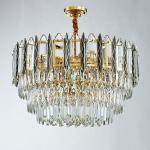 Crystal Metal Luxury Home Pendant Light 60cm Bedroom Chandelier