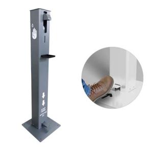 Wholesale Universal 1000ml Foot Pedal Operated Sanitiser Stand Refillable 1liter Hand Sanitizer Metal Stand With Drip Tray from china suppliers