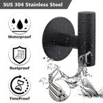 Wall Mounted Timeproof Stainless Steel Towel Hooks Shower Hooks for Bathroom and