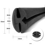 Rubber Gasket Seals for Car Windshield Windows ShoreA 65 Hardness Processing