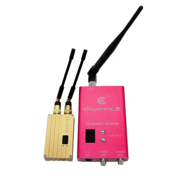 High Power 8W 1.2Ghz 6 Channel Drones Video Transmitter and Receiver for Long Range FPV