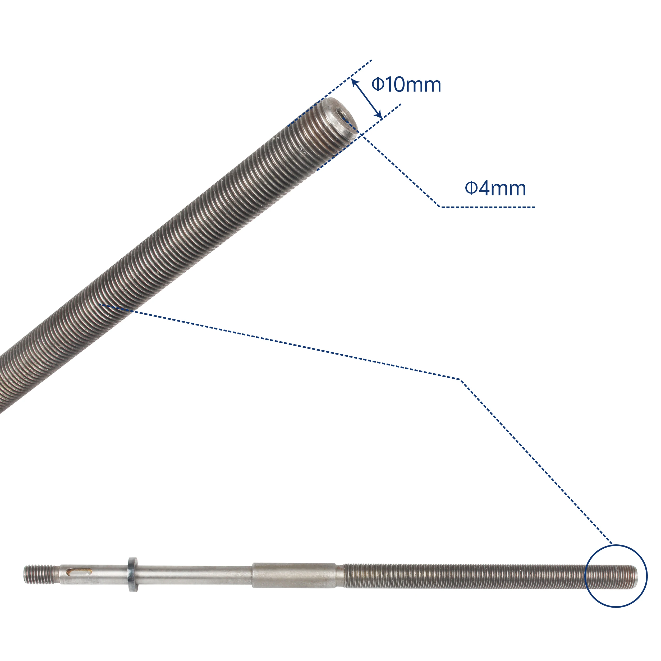 Lead Feed Cross Slide Screw 243mm For WM210V CD210V Lathe Spare Parts