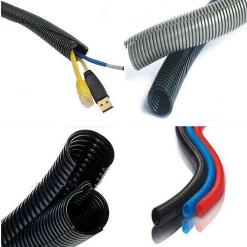 RoHS Black Flexible Plastic Corrugated Conduit Tube