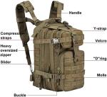 ODM Military Tactical Backpack LHiking Rucksack 30l Bug Out Bag