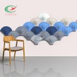 Shell Shape 3D Polyester Fiber Acoustic Panel Fire Retardant Multicolor