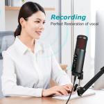 Desktop live broadcast XLR Condenser Mic USB Microphone With Pop Filter