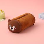 Cartoon Style Cute Plush Doll Pencil Pouch Silicone Tastless Makeup Bag For